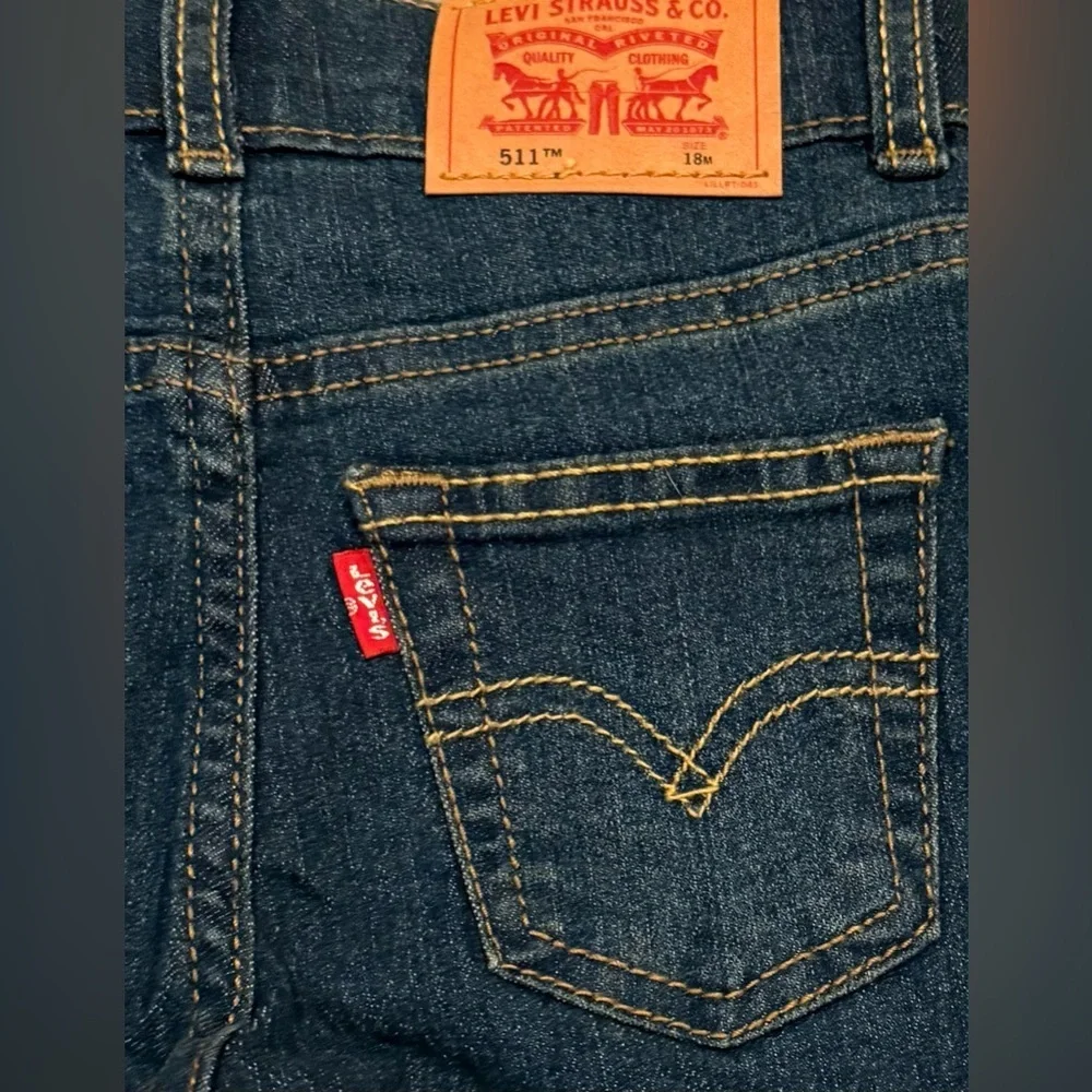 NWT Levi’s 511 slim dark wash jeans size boys 18 months